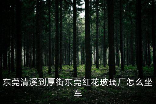 東莞清溪到厚街東莞紅花玻璃廠怎么坐車
