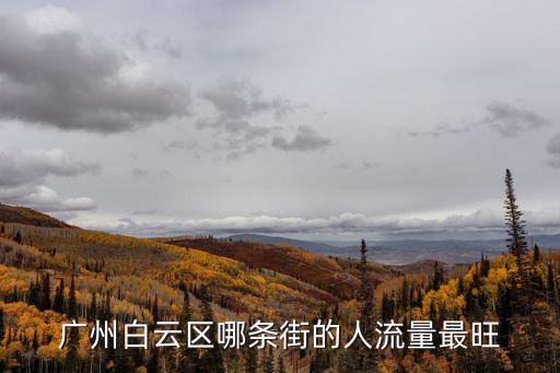 廣州白云區哪條街的人流量最旺