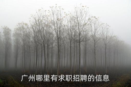 廣州哪里有求職招聘的信息