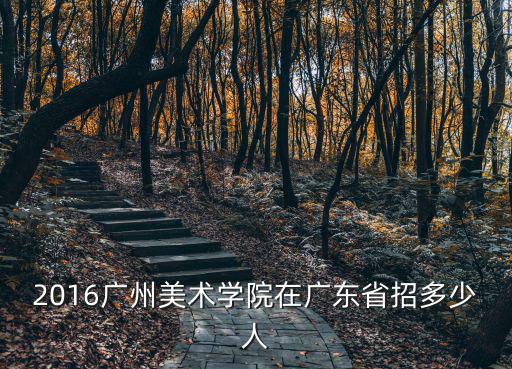 2016廣州美術學院在廣東省招多少人