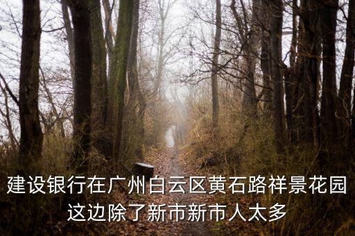 建設銀行在廣州白云區黃石路祥景花園這邊除了新市新市人太多