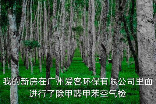 我的新房在廣州愛客環保有限公司里面進行了除甲醛甲苯空氣檢