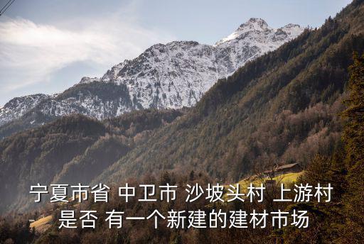 寧夏市省 中衛市 沙坡頭村 上游村 是否 有一個新建的建材市場