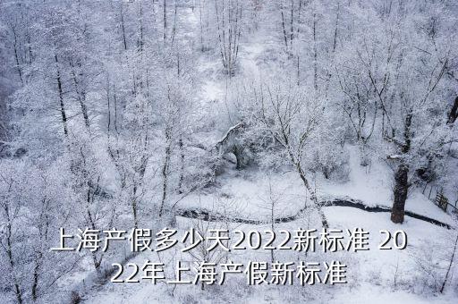 上海產假多少天2022新標準 2022年上海產假新標準