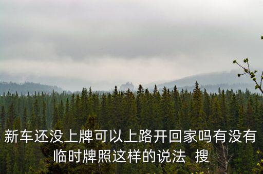 廣州市區新車沒牌開回家，剛買的新車沒上車牌沒有臨時牌照但開回家了沒遇到交警但上牌