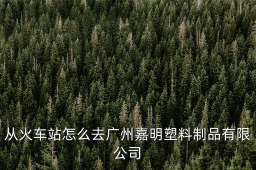從火車站怎么去廣州嘉明塑料制品有限公司