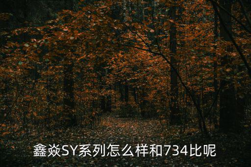 鑫焱SY系列怎么樣和734比呢