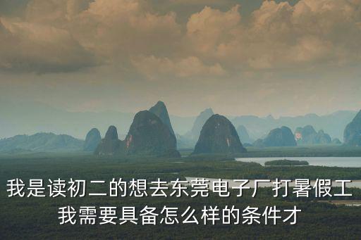 我是讀初二的想去東莞電子廠打暑假工我需要具備怎么樣的條件才