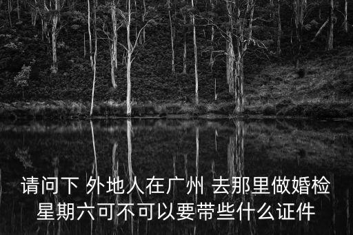 請問下 外地人在廣州 去那里做婚檢星期六可不可以要帶些什么證件