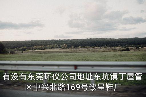 有沒有東莞環儀公司地址東坑鎮丁屋管區中興北路169號致星鞋廠