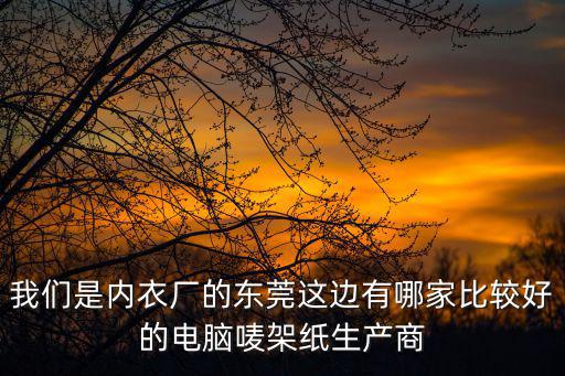 我們是內衣廠的東莞這邊有哪家比較好的電腦嘜架紙生產商
