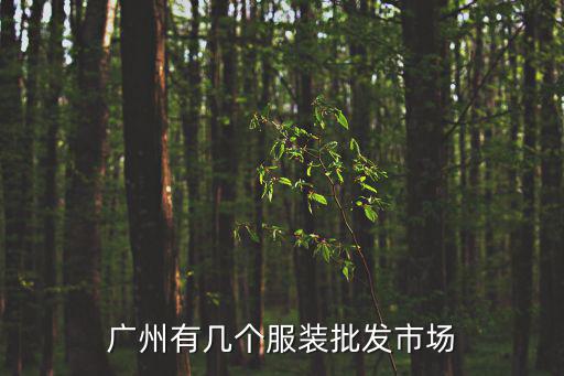 廣州有幾個服裝批發市場