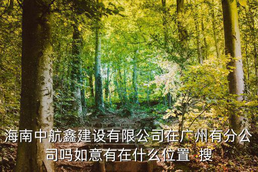 海南中航鑫建設有限公司在廣州有分公司嗎如意有在什么位置  搜
