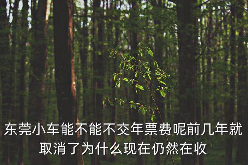 東莞小車能不能不交年票費呢前幾年就取消了為什么現在仍然在收