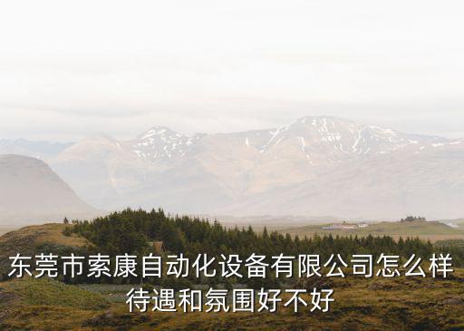東莞市索康自動化設備有限公司怎么樣待遇和氛圍好不好