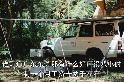 誰知道廣東東莞那有什么好廠沒八小時制一個月工資一兩千左右