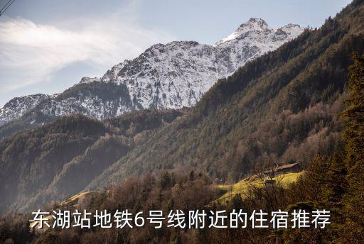 東湖站地鐵6號線附近的住宿推薦