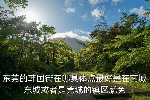 東莞的韓國(guó)街在哪具體點(diǎn)最好是在南城東城或者是莞城的鎮(zhèn)區(qū)就免