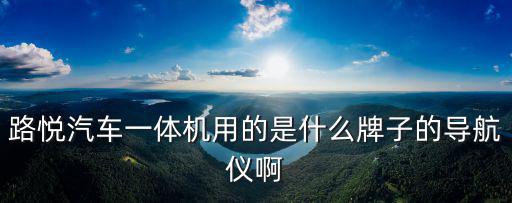 路悅汽車一體機用的是什么牌子的導航儀啊