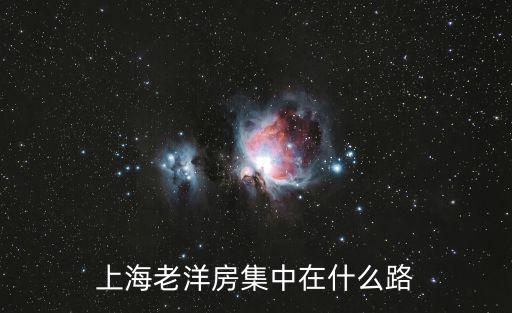 上海老洋房，上海老洋房集中在什么路