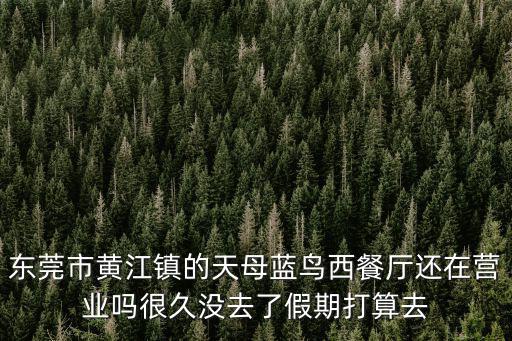 東莞市黃江鎮的天母藍鳥西餐廳還在營業嗎很久沒去了假期打算去