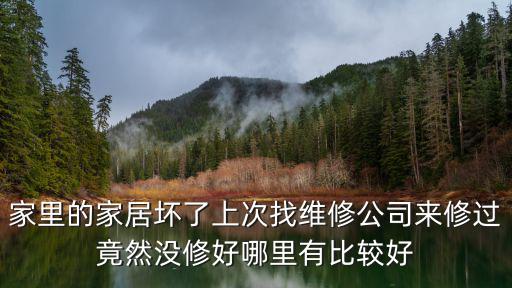 家里的家居壞了上次找維修公司來修過竟然沒修好哪里有比較好
