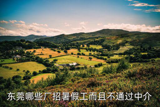 東莞哪些廠招暑假工而且不通過中介