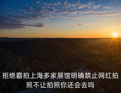 拒絕霸拍上海多家展館明確禁止網紅拍照不讓拍照你還會去嗎