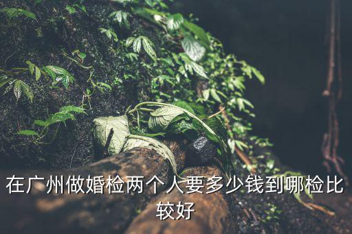 在廣州做婚檢兩個人要多少錢到哪檢比較好