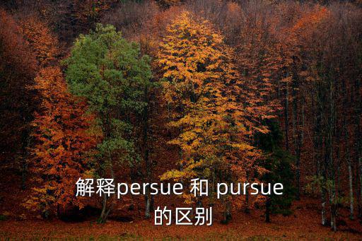 persue，persue怎么讀
