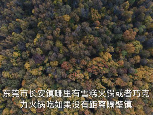 東莞市長安鎮哪里有雪糕火鍋或者巧克力火鍋吃如果沒有距離隔壁鎮