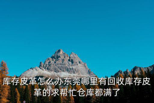 庫存皮革怎么辦東莞哪里有回收庫存皮革的求幫忙倉庫都滿了