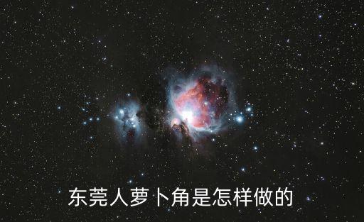 東莞人蘿卜角是怎樣做的
