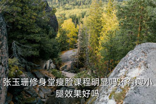 張玉珊修身堂瘦臉課程明顯嗎還有瘦小腿效果好嗎