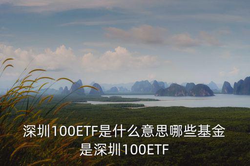 深圳100ETF是什么意思哪些基金是深圳100ETF