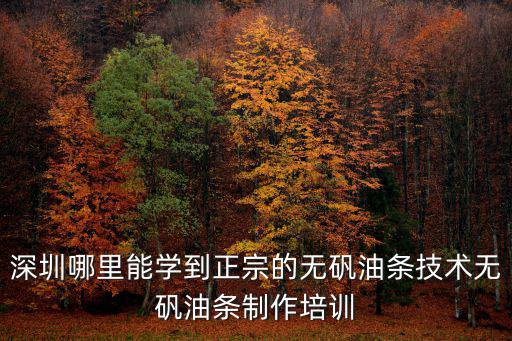 深圳哪里能學到正宗的無礬油條技術無礬油條制作培訓