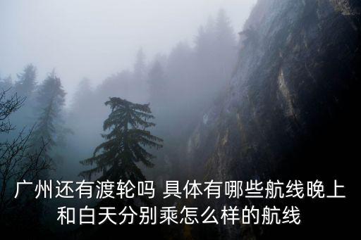 廣州還有渡輪嗎 具體有哪些航線晚上和白天分別乘怎么樣的航線