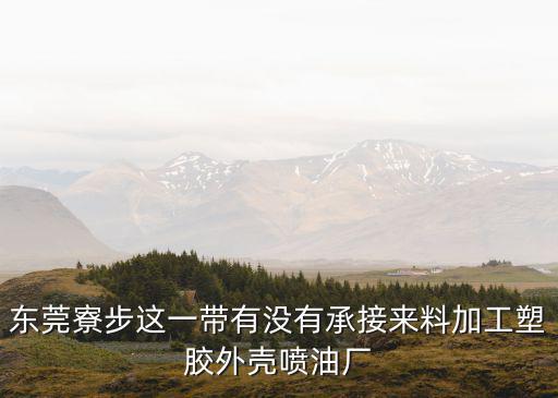 東莞寮步這一帶有沒有承接來料加工塑膠外殼噴油廠