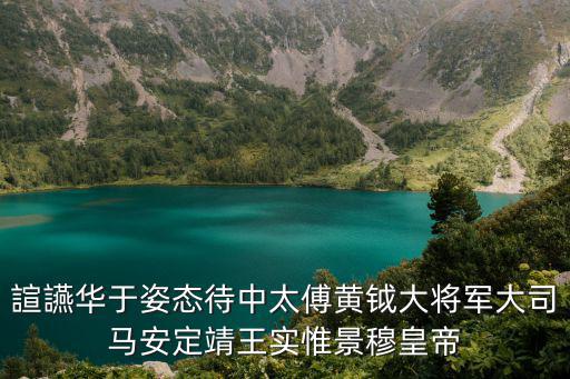 諠讌華于姿態待中太傅黃鉞大將軍大司馬安定靖王實惟景穆皇帝