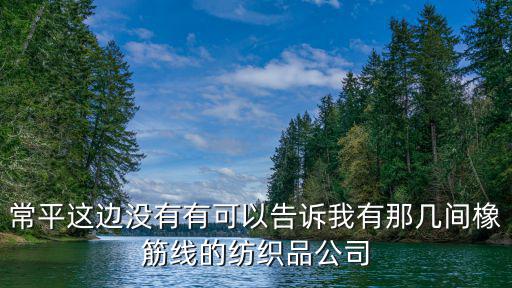 常平這邊沒(méi)有有可以告訴我有那幾間橡筋線的紡織品公司