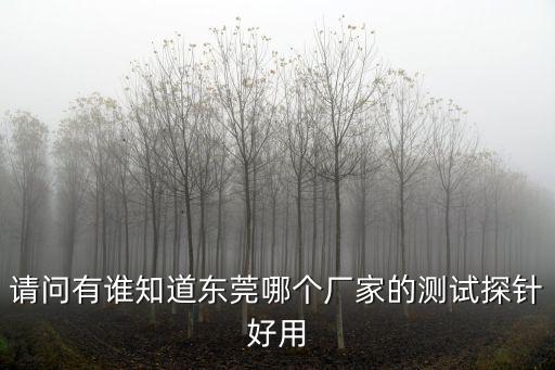 請問有誰知道東莞哪個廠家的測試探針好用