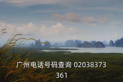 廣州電話號碼查詢 02038373361