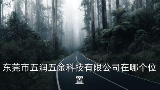 東莞市五潤五金科技有限公司在哪個位置