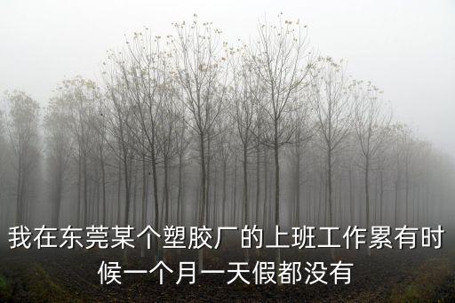我在東莞某個塑膠廠的上班工作累有時候一個月一天假都沒有