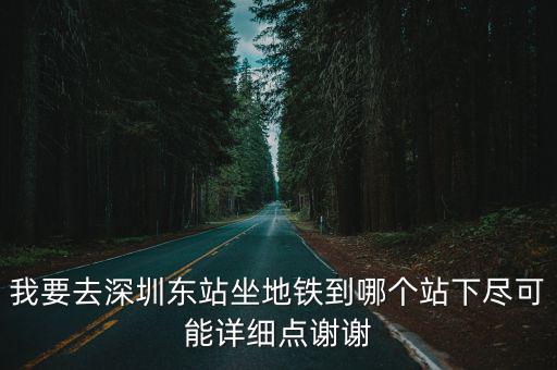 登良地鐵站到深圳東站怎么坐地鐵，我要去深圳東站坐地鐵到哪個站下盡可能詳細點謝謝
