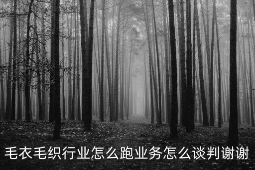 毛衣毛織行業怎么跑業務怎么談判謝謝