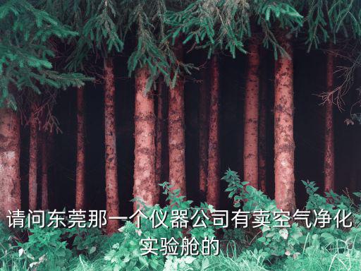 請問東莞那一個儀器公司有賣空氣凈化實驗艙的