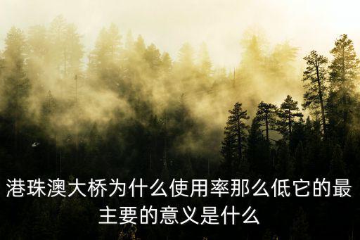 港珠澳大橋?yàn)槭裁词褂寐誓敲吹退淖钪饕囊饬x是什么