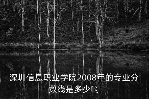 深圳信息職業(yè)學院2008年的專業(yè)分數(shù)線是多少啊