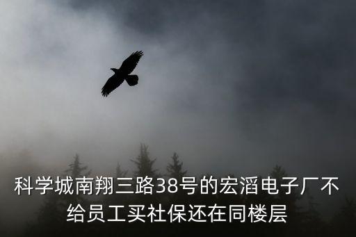科學(xué)城南翔三路38號(hào)的宏滔電子廠不給員工買社保還在同樓層
